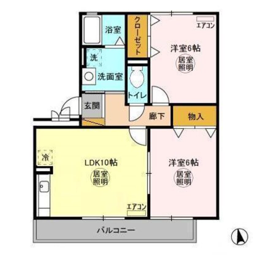 間取図 ヒルサイドコート六番館