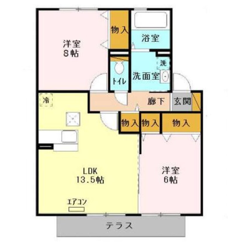 間取図 ヒルサイドコート弐番館