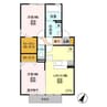 メルヴェイユＢ 2LDKの間取り