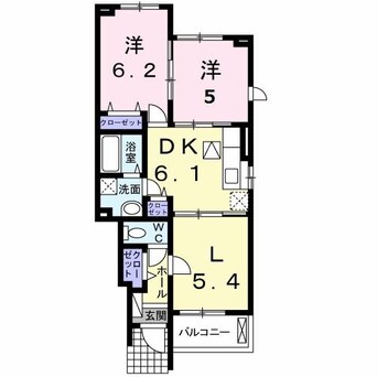 間取図 スプリングコート羽鳥野Ｂ