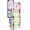 スプリングコート羽鳥野Ｂ 2LDKの間取り