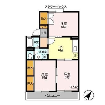 間取図 グランメールめぐみＢ