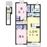 メゾンミルフィーユＡ 2LDKの間取り