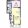 クラシオン 1LDKの間取り