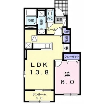 間取図 ルソレイユ（北子安2丁目）