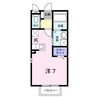 ヌウボーイナリ 1Kの間取り