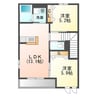 ストリーム高根田 2LDKの間取り