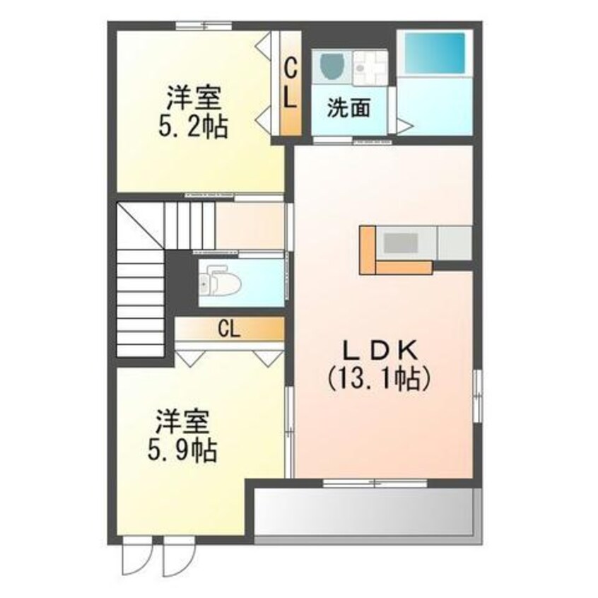 間取図 ストリーム高根田