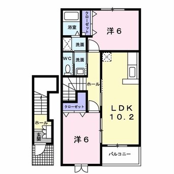 間取図 メロウヒルズＢ