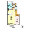 エルヴィータ東館 1LDKの間取り