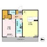 ロチュス 1LDKの間取り