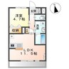 アクアフェバリット 1LDKの間取り