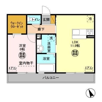間取図 ハーモニックコート羽鳥野B