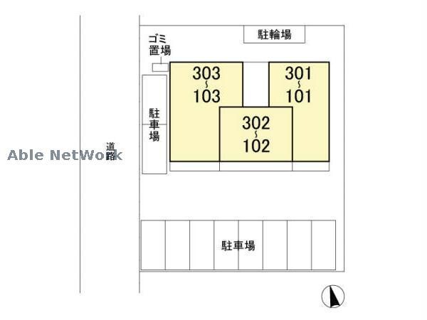 平面図 サンシティ大和（木更津市大和）