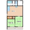 鶴見ハイツ 2DKの間取り