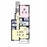 フラワーA 1LDKの間取り