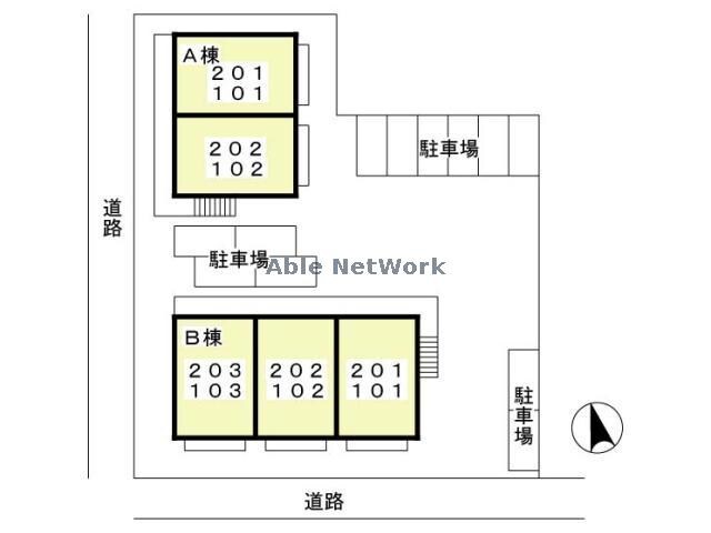 平面図 ヴェルディ清見台Ｂ