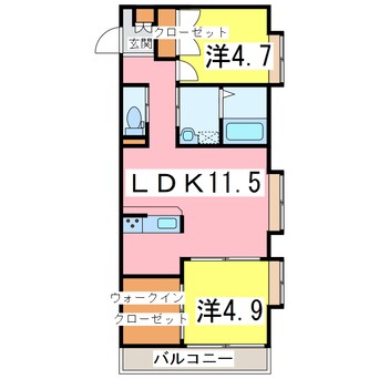 間取図 holy.com2　ホーリードットコムツー