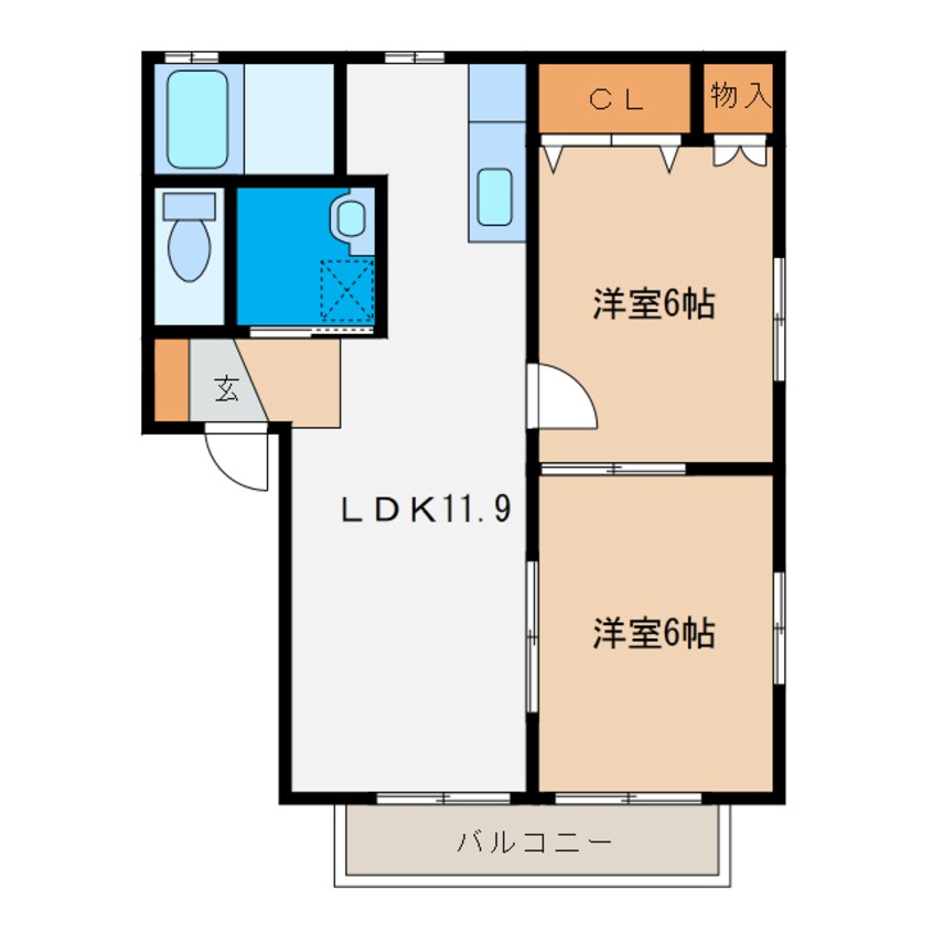 間取図 ディアスボナールＢ