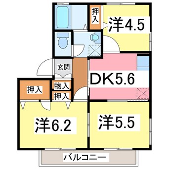 間取図 ディアスボナールA