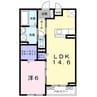 ジュネス（蔵波台） 1LDKの間取り