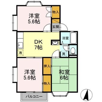 間取図 シャルムハイツA