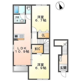 間取図 内房線/長浦駅 徒歩29分 2階 築6年