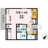 フランボワーズ中島 1Rの間取り