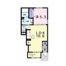 サンヴェール蔵波4 1LDKの間取り