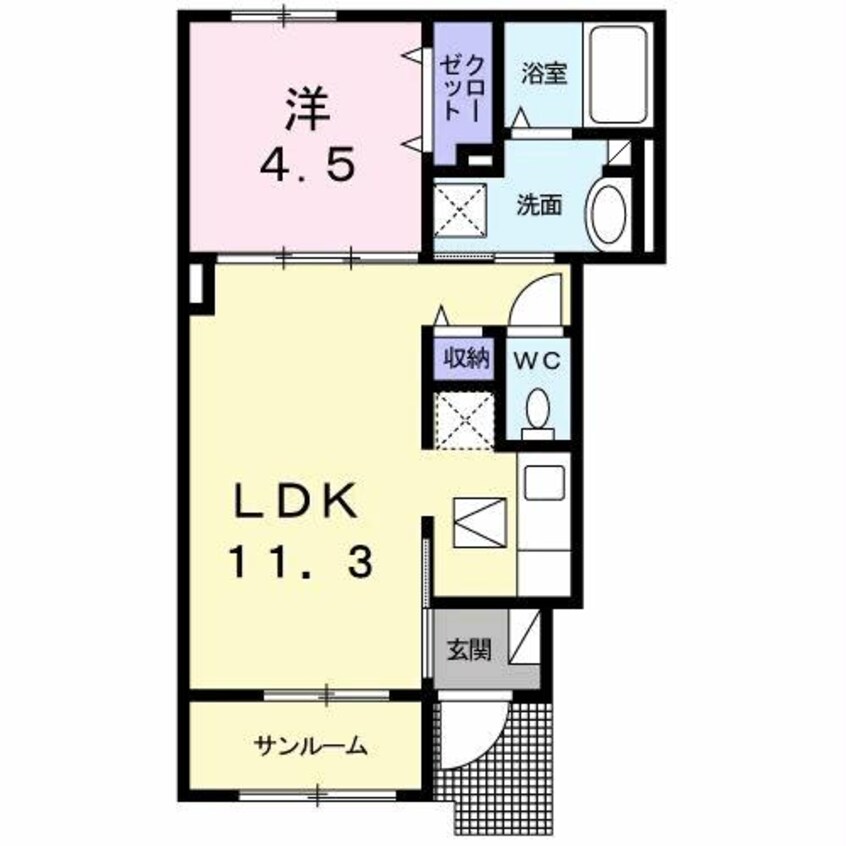 間取図 サンヴェール蔵波6