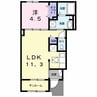サンヴェール蔵波6 1LDKの間取り