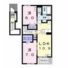 プロスペリタ 2LDKの間取り