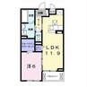 プレステージア木更津 1LDKの間取り