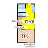 グリーンエース清見台 1DKの間取り