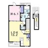 サンヴェール蔵波8 1LDKの間取り