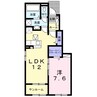 アリビオA 1LDKの間取り