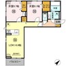 KENTA金田西 2LDKの間取り