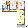 KENTA金田西 2LDKの間取り