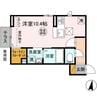 メゾンデュシーニュⅢ 1Rの間取り