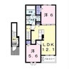 タートルヒルズ5th 2LDKの間取り