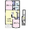 仮称二間塚アパート1 2LDKの間取り