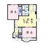 スウィートドリームⅡ 2LDKの間取り