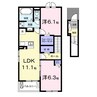 マウントシティⅠ 2LDKの間取り
