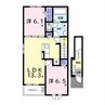 Kメゾン君津 2LDKの間取り