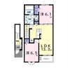 Kメゾン君津 2LDKの間取り