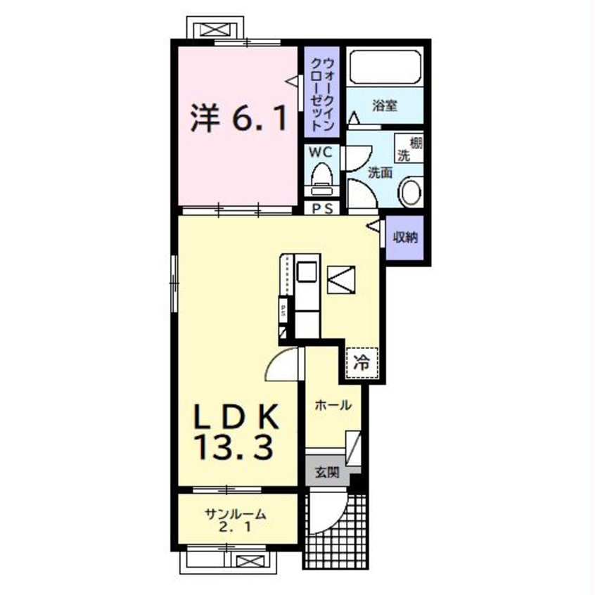 間取図 ヴェルビュＢ