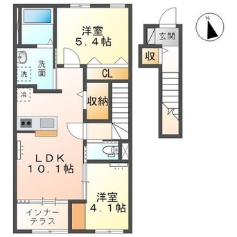 間取図 アンソレイユ