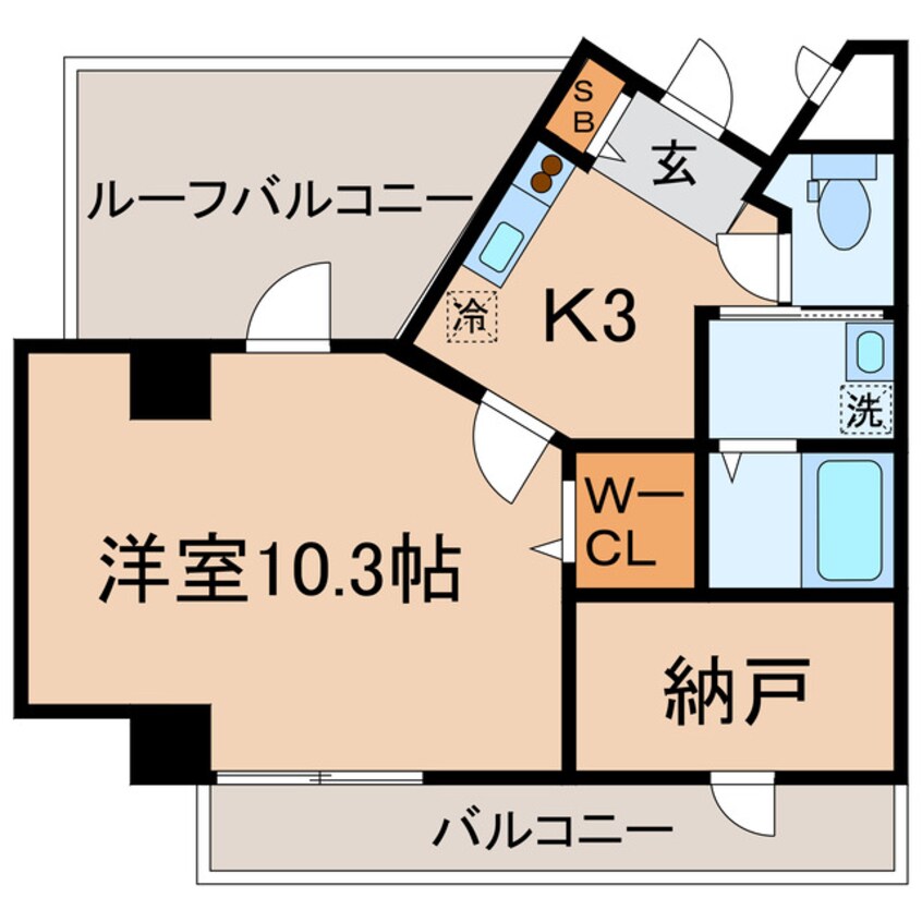 間取図 東海道本線（首都圏）/横浜駅 徒歩12分 6階 築20年