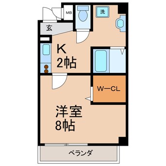 間取図 東海道本線（首都圏）/横浜駅 徒歩14分 1階 築21年