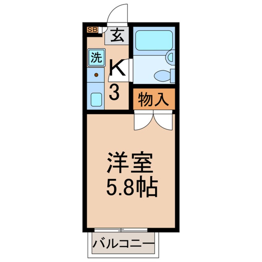 間取図 横須賀線/保土ケ谷駅 徒歩14分 2階 築32年